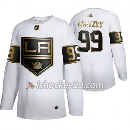 Mænd NHL Los Angeles Kings Trøje Wayne Gretzky 99 Adidas 2019-20 Golden Edition Hvid Authentic